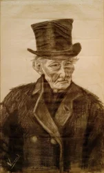 Alter Mann mit Zylinder